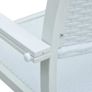 Garden Chairs 4 pcs White Plastic Rattan Look Image 8