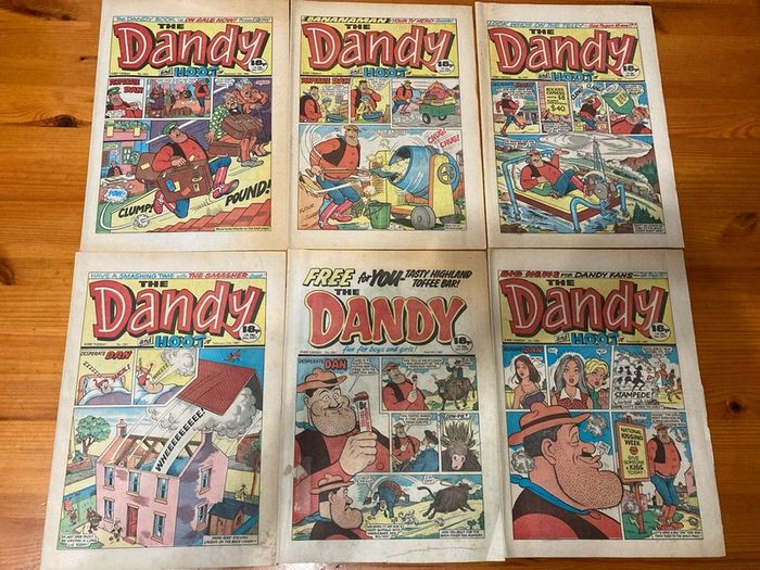 Comics: 'The Dandy' 1983,1985,1986 and 1987 (38 comics)