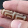 Antique 4 Eyes Himalayan Tibetan Agate Dzi Bead Amulet Image 5