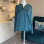 Ladies Long-sleeved Green, Blue & Black Blouse from Gallery. Size: UK 8 / EU 36 Image 4