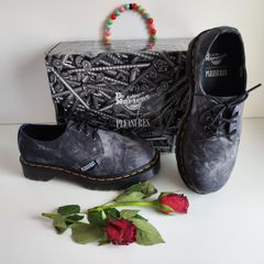 Dr Martens 1461 Bex Pleasures black grey shoes 3 eye Tie Dye Poly UK5 EU38 US7