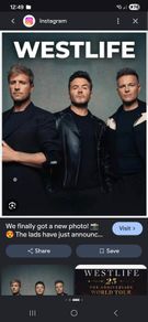 Westlife 2 tickets  Sat 12th September