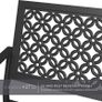 Garden Bench, Outdoor Bench with 2-3 Seater, Rust Resistant, Stamped Pattern, Choice of Colours, Suitable for Indoor, Outdoor, Patio, Park (Black) Image 6