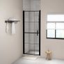 Shower Door Tempered Glass 91x195 cm Black Image 5