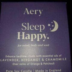 avery sleep happy candle 155g lavender, bergamot and chamomile pure soy candle