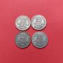 4 x Sixpence .500 silver 1939/42/43/45 Image 2