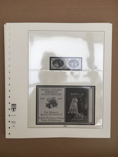 Jersey 1969-2002 Lindner T Illustrated 18 Ring Hingeless Album Pages