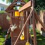 Garden playhouse slide swing Image 2
