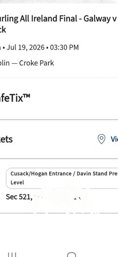Hurling Final Ticket Swap