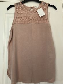 Peach sleeveless Top H&M BNWT