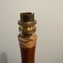 Vintage teak and beech Turned wood table lamp c1970 Image 7