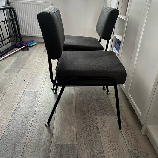 Made Knox dining chairs in grey x 2