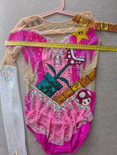 Super Mario rhythmic gymnastics leotard