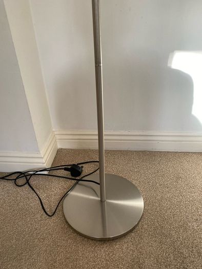Floor Lamp - Brushed Chrome base with IKEA shade