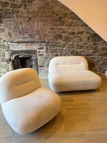 2 seater couch & swivel chair
