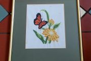 Vintage framed embroidery