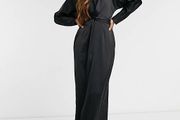 Asos Satin Wrap Front Dress