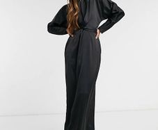 Asos Satin Wrap Front Dress