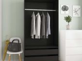 Wardrobe Black 100x50x200 cm Chipboard