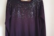The White Company Sequin Wool/ Cotton Knitted Jumper Size Uk 12