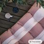 Water repellent striped pink floor cushion - 2 piece set Image 2