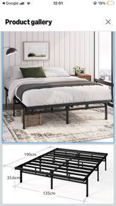 bed with mattress