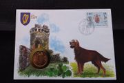 Ireland/United Nations : 1987 First Day 2p Coin and Stamp Cover - United Nations Cancel On The Reverse .