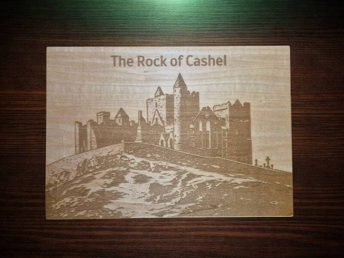 Laser engraved mirror