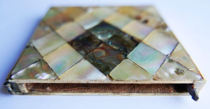 Vintage Mother of Pearl Box, Card Holder French Art Deco