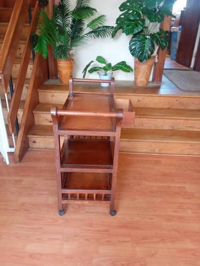 Wooden tea trolley / serving cart