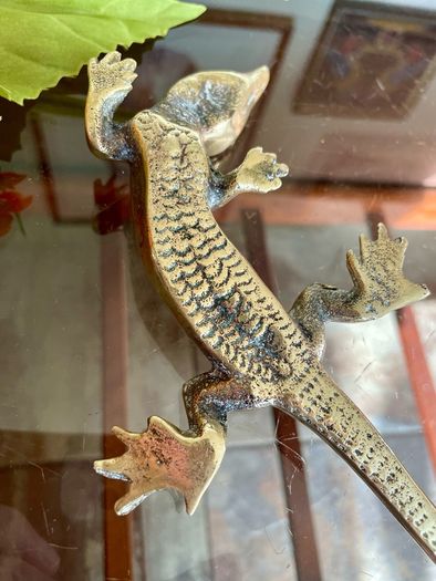 Peerage Brass Lizard Post War 1950s 25 cm