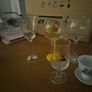 glasses assortment of gin (2) pint (2) wine (1) half pint (1) gin teacup and saucer Image 2