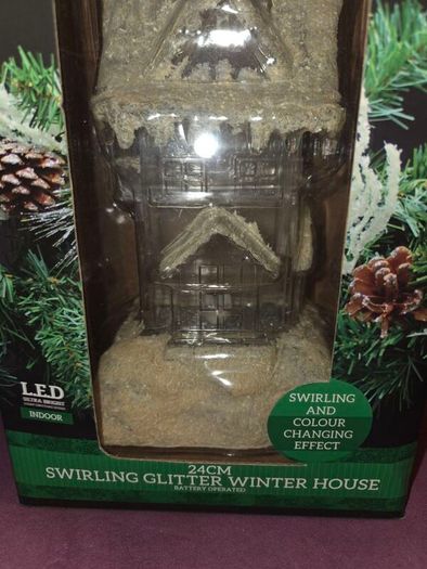 Christmas Swirling Glitter Winter House