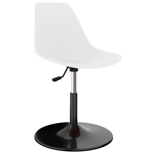Swivel Dining Chairs 6 pcs White PP