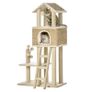 with Cat Cave incl. Toys Sisal Plush Khaki + Beige + Coffee Image 3