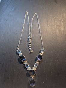 Solid silver pendant with Swarovski crystals