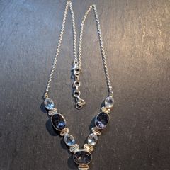 Solid silver pendant with Swarovski crystals