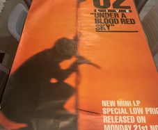 U2 - Very Rare- Under A Blood Red Sky 1983 US promotional subway fly poster