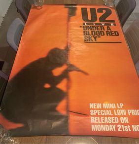 U2 - Very Rare- Under A Blood Red Sky 1983 US promotional subway fly poster