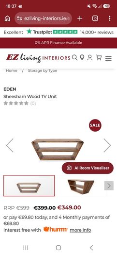 Eden sheesham Wood tv stand