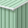 7 x 4ft Metal Garden Shed, Outdoor Storage Tool House with Ventilation Slots, Foundation Kit and Lockable Double Doors, Light Green Image 9