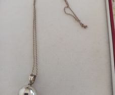 silver chain and pendant