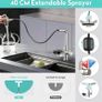 Pull Out 1 Hole Stainless Steel Kitchen Mixer Tap with Glass Washer 4 Spray Modes High Pressure Kitchen Sink Taps with Glass Rinser, Single Handle Tap for Kitchen, Bar, RV, Brushed Nickel Image 5