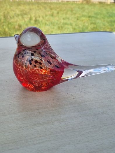 Glass bird figurine Murano Italy