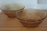 Pair of Amber Glass Dishes