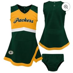 green bay packers chearleading outfit toddler