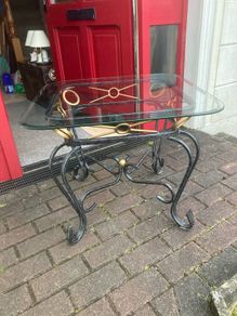 coffee table iron with glass top