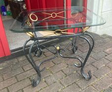 coffee table iron with glass top