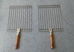 Stainless Steel Barbecue Roasting Rack Grid with Wooden Handle. 9Euro Each