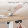 Electric Standing Desk Height Adjustable For Gaming and Computer, 120 x 60cm Sit Stand Electric Home Office Desk with Memory Smart Pannel, 4 Pieces Splice Board, Oak Image 5